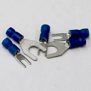 TVF2-5TG Twin Grip Blue Insulated Fork Terminals 1.5 - 2.5 mm²